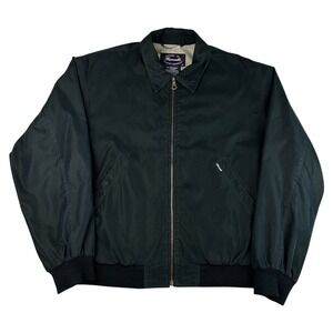 Faconnable Albert Goldberg Men's Medium Black Bomber Soft Jacket Lightweight